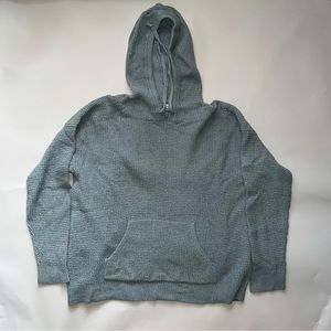 Aerie Green Waffle Knit Hoodie Sweater - Oversize - Size Women's XS